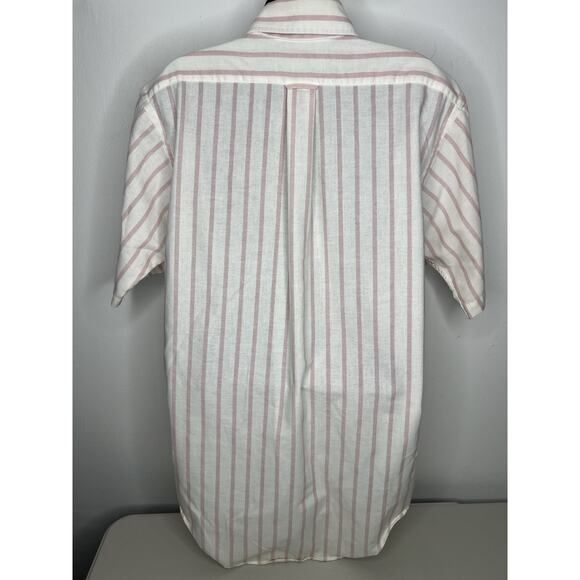 Vintage Sears Roebuck and Co Short Sleeve Mens Button Up Striped Shirt 16 - Picture 4 of 8